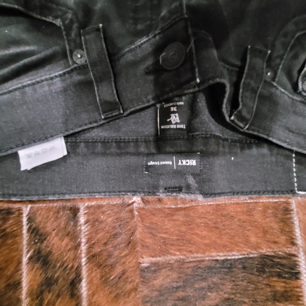 True Religion Black Relaxed Jeans
